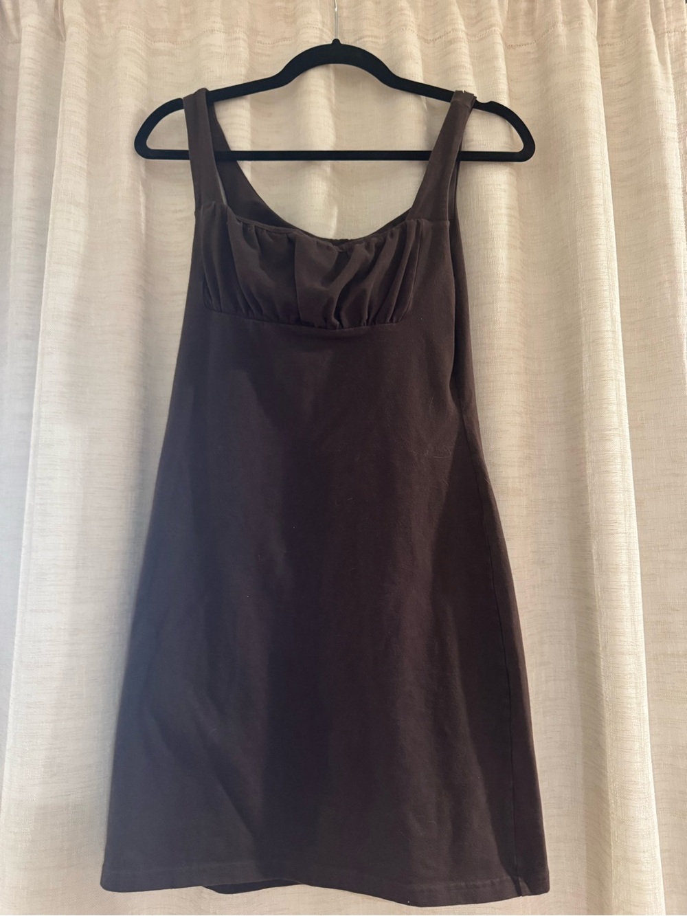 Simple Sleeveless Brown A-Line Dress